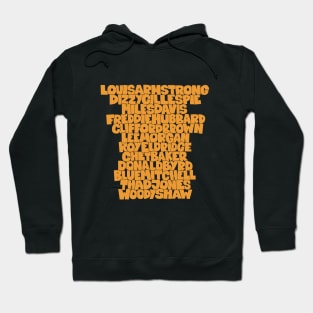 Jazz Legends in Type: The Trumpet Players Hoodie